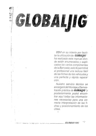 Manual bancada globaljig