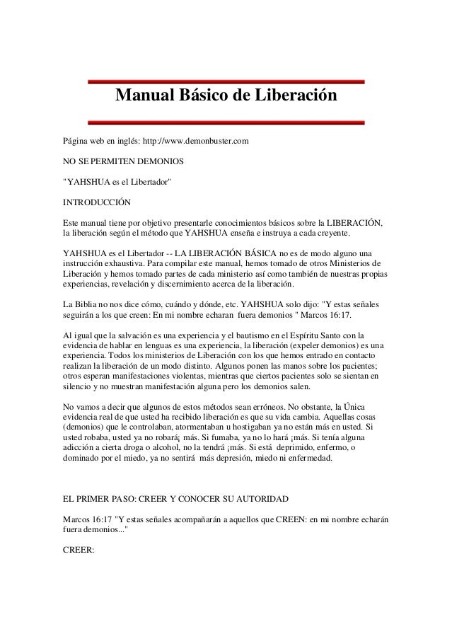 Manual basico de liberacion