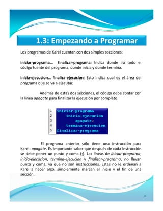Manual basico karel | PDF