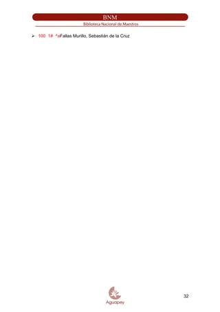 100 1# ^aFallas Murillo, Sebastián de la Cruz
32
 