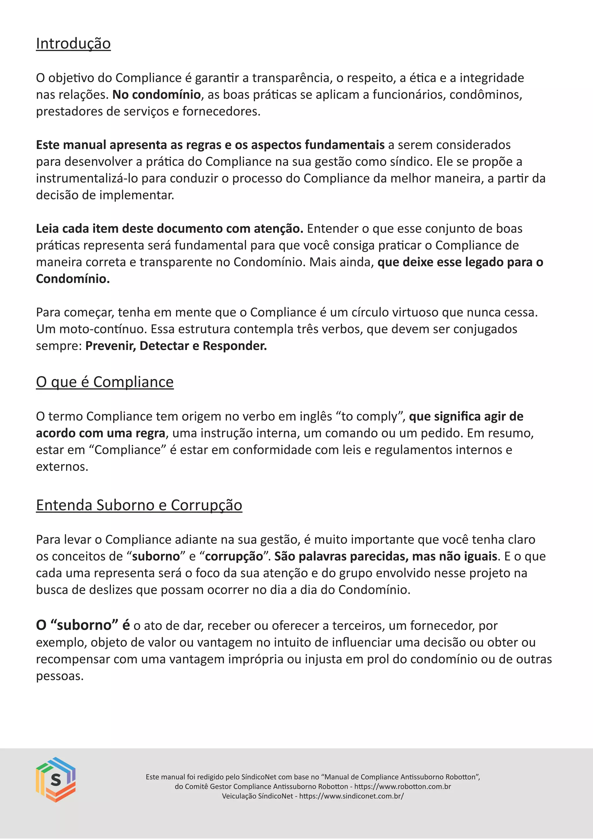 Compliance – Manual de boas práticas em condomínios | PDF