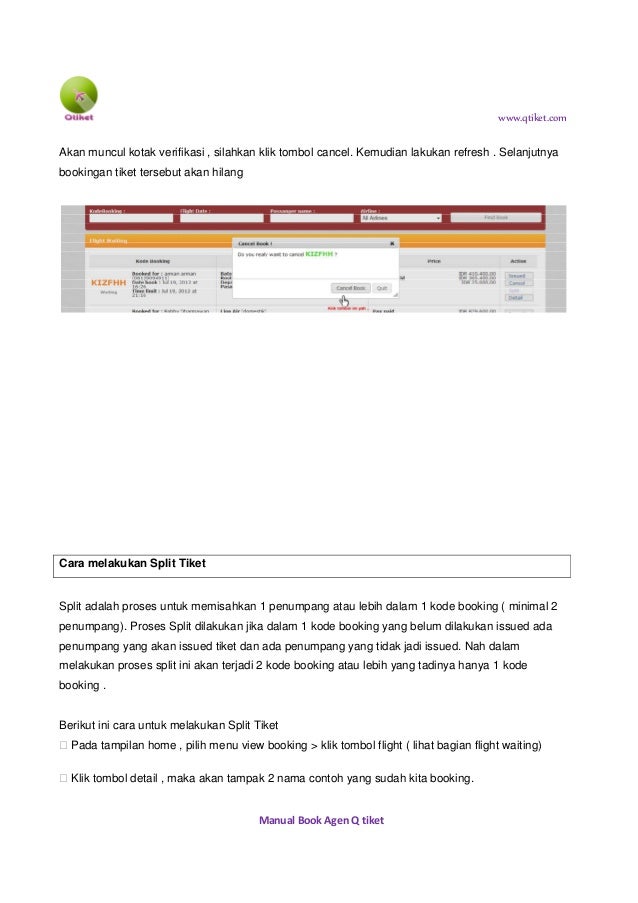 Cara Reservasi Kagenan Tiket Pesawat Di Qtiket Com