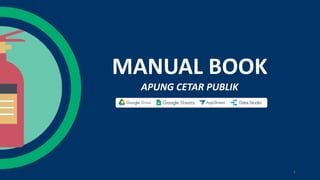 MANUAL BOOK
APUNG CETAR PUBLIK
1
 
