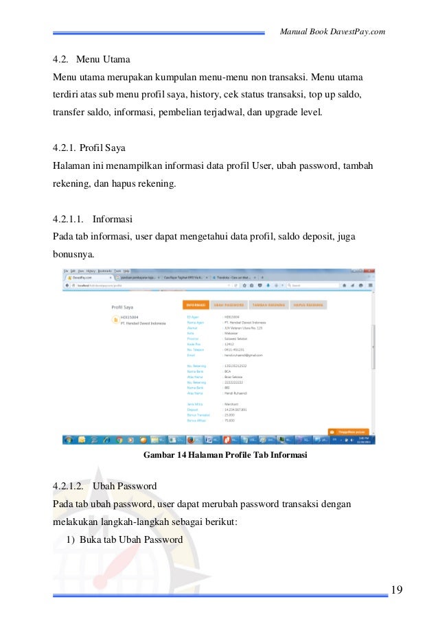 Manual Book Website DavestPay.com