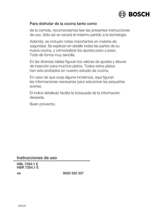 Manual bosch horno independiente hbl73 s451e