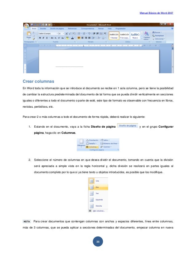 Manual de uso básico Word 2007