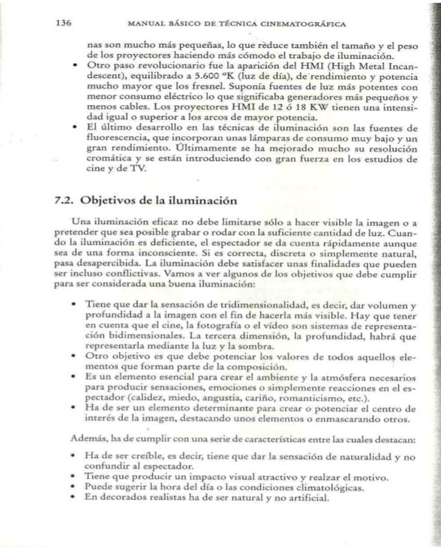 Manual Basico De Tecnica Cinematografica Y Direccion De Fotografia