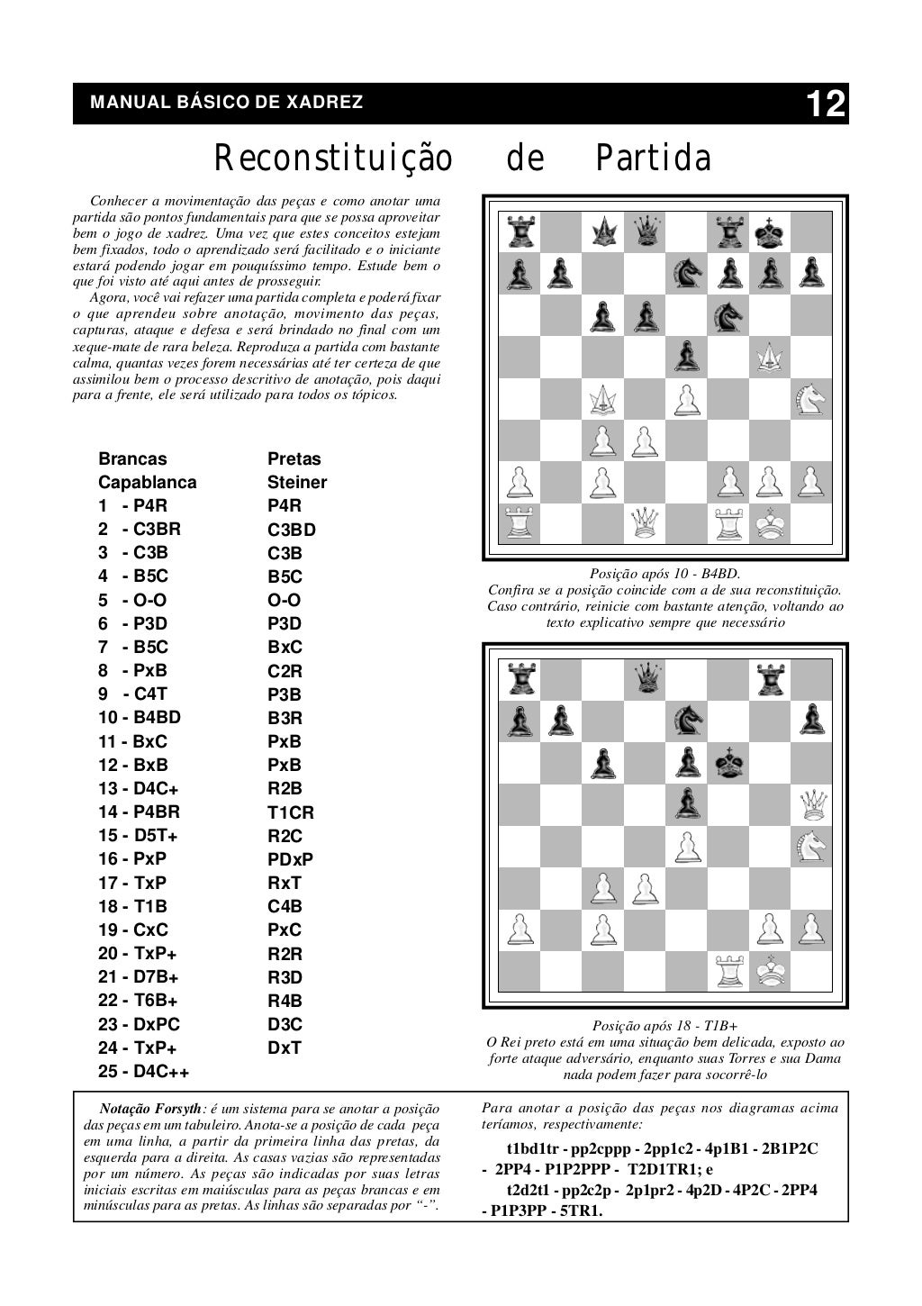 Manual básico de xadrez Manual básico de xadrez