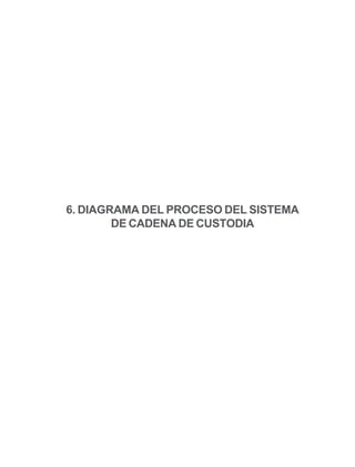 17
Manual de Procedimientos del Sistema de Cadena de Custodia
6. DIAGRAMA DEL PROCESO DEL SISTEMA
DE CADENA DE CUSTODIA
 