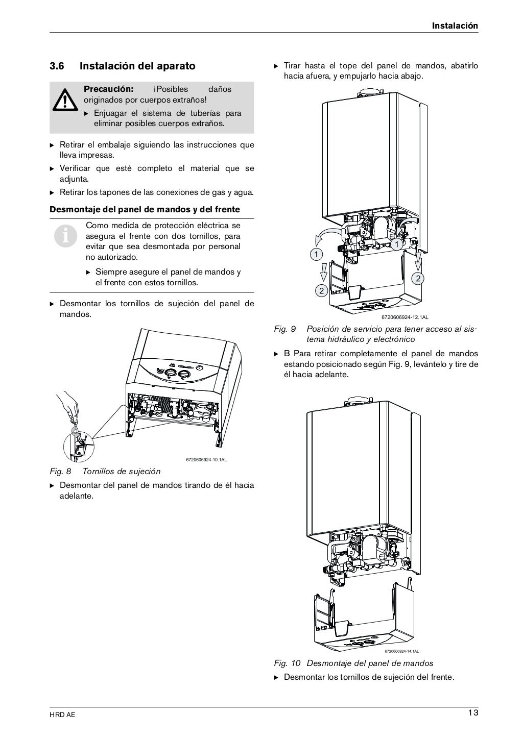 Manual caldera junkers euroline zw 24