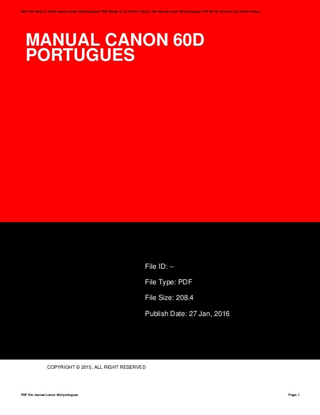 manual canon 60d portugues