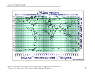 MANUAL DE CARTOGRAFIA
Programa de Postgrado en Manejo Sostenible de Bosques Tropicales 24
 