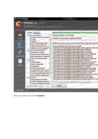 Ahora nos vamos a la pestaña Registro 
 