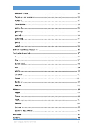 EDDY ESEQUIEL MORENO BENAVIDES 2
Salida de Datos.............................................................................