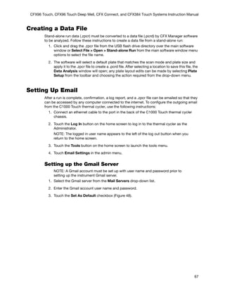 Pcrd File manual CFX96 TIEMPO REAL para analisis de pcr molecular. | PDF