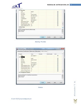 Manual AutoCAD Civil 3D - Iniciando Trabajos | PDF