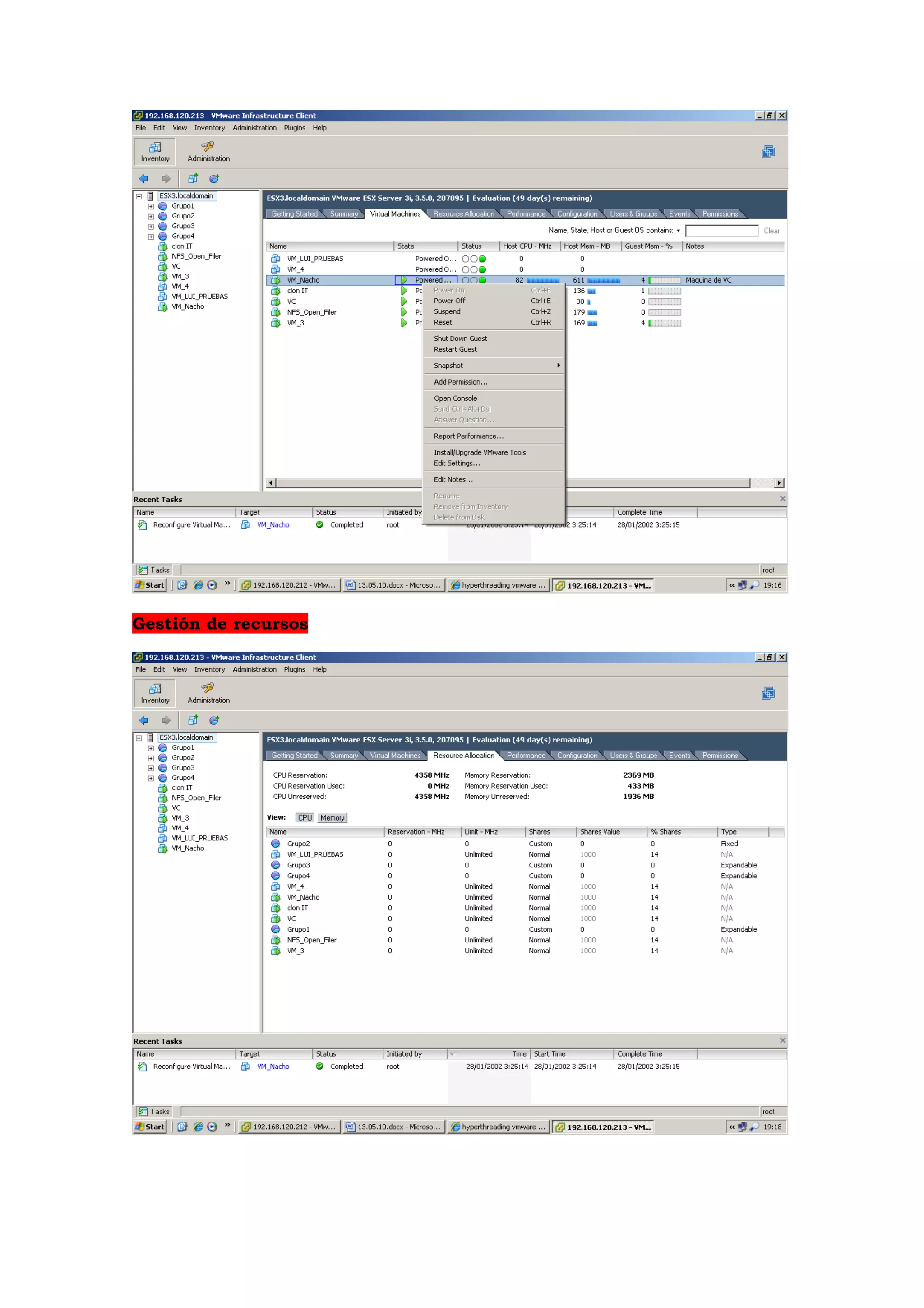 Gestión de recursos
 