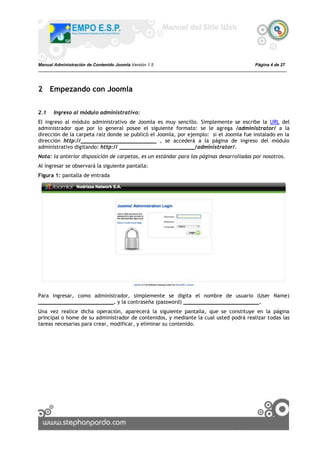 Manual cms joomla