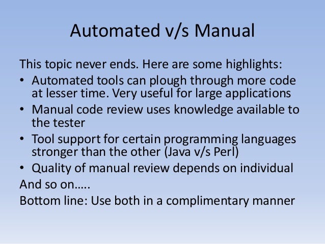 Manual Code Review