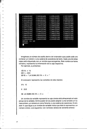 Manual commodore 64 - Aprendiendo programar Basic 2.0