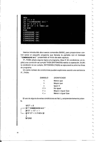 Manual commodore 64 - Aprendiendo programar Basic 2.0