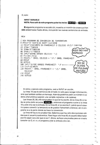 Manual commodore 64 - Aprendiendo programar Basic 2.0