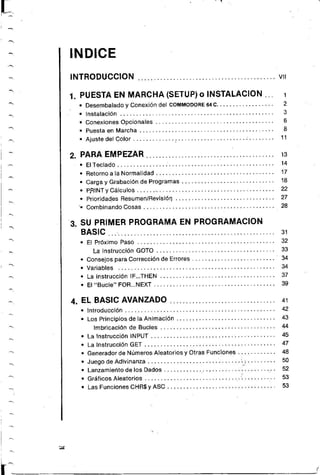 Manual commodore 64 - Aprendiendo programar Basic 2.0