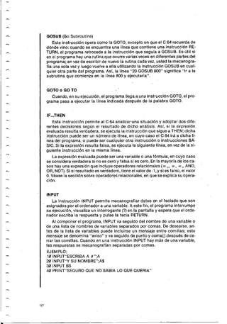 Manual commodore 64 - Aprendiendo programar Basic 2.0