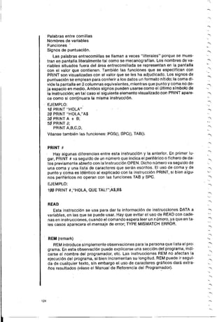 Manual commodore 64 - Aprendiendo programar Basic 2.0