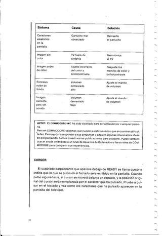 Manual commodore 64 - Aprendiendo programar Basic 2.0