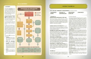 50 51
EL SENTIMENT.
Para monitorizar esta métrica es nece-
sario realizar una ESCUCHA en todos
los medios sociales y extraer todos los co-
mentarios que se realizan entorno a una
marca, producto-servicio (criterios que
decidamos monitorizar). Esto suele rea-
lizarsemedianteaplicacionesquepermi-
tenrealizardichotrabajo.
Una vez tenemos ya dichos comentarios
clasificamos los mismos en tres estados:
POSITIVO, NEGATIVO Y NEU-
TRO. Los comentarios neutros son los
más cuantiosos porqué lo creamos o no en
redes sociales no se suele hablar de noso-
trosnibiennimal,solosehabla.
Los comentarios negativos suelen estar
siempre por debajo de los positivos (en
caso contrario empieza a preocuparte y
mucho..)
En relación a las herramientas que co-
mentaba para hacer escucha es necesario
realizar manualmente una reclasifica-
ción del estado de cada comentario al ser
complicada una clasificación automática
debido a la especificidad de cada idioma
y a los giros que este tiene en diversas re-
giones. Aunque algunas herramientas
puedan usar cierta inteligencia artificial
y/o semántica no llegan ni mucho menos
arealizarunaclasificaciónperfectanide
lejos.
Los principales KPI’S relacionados con
estamétricason:
•	 STRENGHT: Menciones realiza-
das en el transcurso de las últimas
24horasdivididoporeltotaldepo-
siblesmenciones.
•	 RATIO DE SENTIMENT:
Por ejemplo 5:1 (5 comenta-
rios positivos por uno negativo)
PASSION: Se mide teniendo en
cuenta el número de usuarios que
hablan repetidamente de la marca.
Un pequeño número de individuos
hablandorepetidamentedelamar-
ca producirá un score mayor de esta
métrica.
•	 REACH: Se mide dividiendo los
usuarios únicos que hablan de la
marca por el número total de men-
ciones.
ROI. EL SENTIMENT
CULTURA Y VALORES 2.0
CONTENIDOS
CARIÑO
CULTURA 2.0
CONVERSACIÓN
CREATIVIDAD
CARÁCTER
CONSTANCIA
LAS 7 CES DEL COMMUNITY MANAGEMENT por Territorio Creativo
CULTURA 2.0:
DEONTOLOGÍA PROFESIONAL PARA CMS
Llamémosle «netiqueta», «valores de Internet» o «cultura
2.0». Lo cierto es que hace 40 años, las personas que co-
menzaron a usar las listas de correo, para pasar después
a foros y chats, y por último a la llamada web 2.0, fueron
perfilando unas normas de conducta en la Red, que ini-
cialmente se conoció como «netiqueta».
NORMAS BÁSICAS DE CONDUCTA en la web
Antes de entrar en terrenos más profundos, un CM debe
conocer y respetar las normas más sencillas sobre el correcto
uso de la comunicación online.
ESCRIBIR UN CASTELLANO CORRECTO. Se ha
demostrado por ejemplo, que los «tuits» bien escritos consi-
guen más retuiteos que los mal escritos. Es recomendable
mantener una buena ortografía, evitar escribir con ma-
yúsculas (que se asocian a gritos) y la ortografía tipo «sms»;
usar comillas para acotar vocablos extranjeros o neologis-
mos y erradicar el lenguaje grosero.
ENFATIZAR LAS EMOCIONES. No se debe olvidar
que en el lenguaje escrito no es posible dar entonación, por
lo que las frases escuetas se pueden malinterpretar. Para
evitar malentendidos es importante invertir el tiempo ne-
cesario para conseguir que el sentido de una frase quede ní-
tido. Es recomendable además, usar «emoticonos» básicos,
para simular tonos de complicidad o ironía.
MANTENER LA CORRECCIÓN POLÍTICA. Pen-
sar antes de escribir y evitar las palabras o actitudes que
puedan resultar molestas u ofensivas parael resto de los
usuarios (evitando frases porejemplo, que puedan resultar
ofensivas desde los puntos de vista de religión, raza, polí-
tica o sexualidad).
VALORES 2.0
La web social ha consolidado valores tradicionales sobre los
que se han construido las sociedades civilizadas, y que en
ocasiones se han visto sepultados en el uso corporativo de
los medios tradicionales.
Aprincipiosdeladécada,losblogsllevaronlavozcantante,
conloquellegóadenominarse«blogcultura»,quebebíaasu
vez de la «ética hacker». Lo que empezaron siendo normas
de etiqueta -citar la fuente, enlazar, aceptar comentarios,
participar en las conversaciones dio pie a normas de ética
singular, como el rechazo a los anuncios (el uso comercial de
Internet siempre ha sido fervientemente rechazado por los
pionerosdeInternet),noencubrirobjetivoscomerciales,ser
honestos. La masificación de la «blogosfera» ha hecho que
casi todo esto quede ya sólo en el recuerdo. El boom de las
redes sociales ha dado pie a más normas no escritas, pero
resumiendo, se podrían concretar en una serie de valores,
que un CM debe adoptar y compartir.
HONESTIDAD:enunentornotransparente,lamentira,
aparte de estar mal vista, es más fácil de ser descubierta. Si
queremos ocultar grandes problemas con nuestros servicios
o productos, es mejor mantenerse al tanto de la web social.
RESPETO: tratar a los demás como nos gustaría ser tra-
tados a nosotros, participando con educación y con mente
abierta. Siendo conscientes de la diversidad de culturas y
de opiniones.
HUMILDAD: los bloggers descubrieron rápidamente,
que siempre había lectores que sabían más que ellos, y lo
demostraban en los comentarios. Conocer nuestras limita-
ciones y estar dispuestos a aprender de los otros.
GENEROSIDAD: compartir información y activos digi-
tales de valor, con los otros. Ayudar, ser de utilidad al pró-
jimo, invertir nuestro tiempo, sin esperar nada a cambio.
RECIPROCIDAD: ser justos y corresponder a un elo-
gio, a un favor. Otorgar visibilidad al trabajo de los otros.
Agradecer.
COLABORACIÓN: la cultura «peer-to-peer» (entre
pares) y la co-laboración, personas trabajando de forma
coordinada, ayudada por tecnologías que facilitan la co-
creación de obras cooperativas.
APERTURA: el software libre nos ha enseñado que los
entornos colaborativos abiertos crean mayor valor que los
cerrados.
 