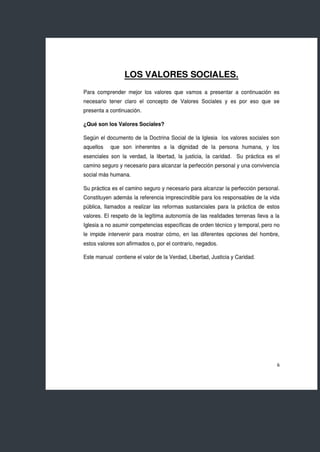 Manual de valores sociales