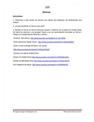 329 
Noraguevaragarcia.blogspot.com Manual de Género Lírico 
 