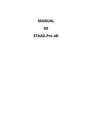 Manual de staad.pro | PDF