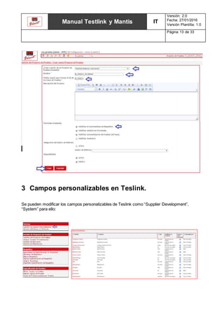 Manual completo Testlink y Mantis | DOCX
