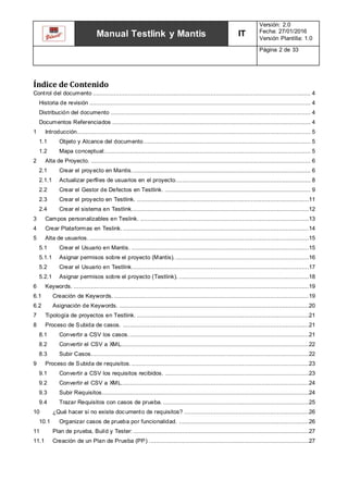 Manual completo Testlink y Mantis | DOCX