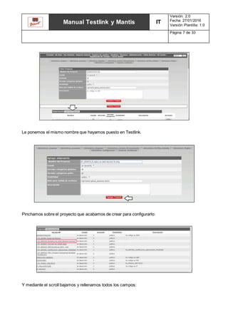 Manual completo Testlink y Mantis | DOCX
