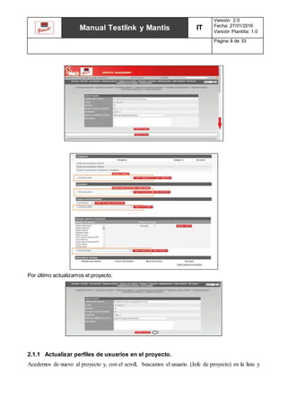 Manual completo Testlink y Mantis | DOCX