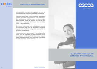 COMÉRCIO INTERNACIONAL
116
 