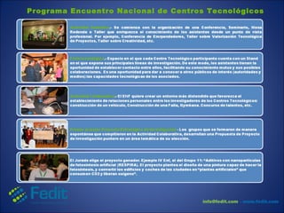 Programa Encuentro Nacional de Centros Tecnológicos

 