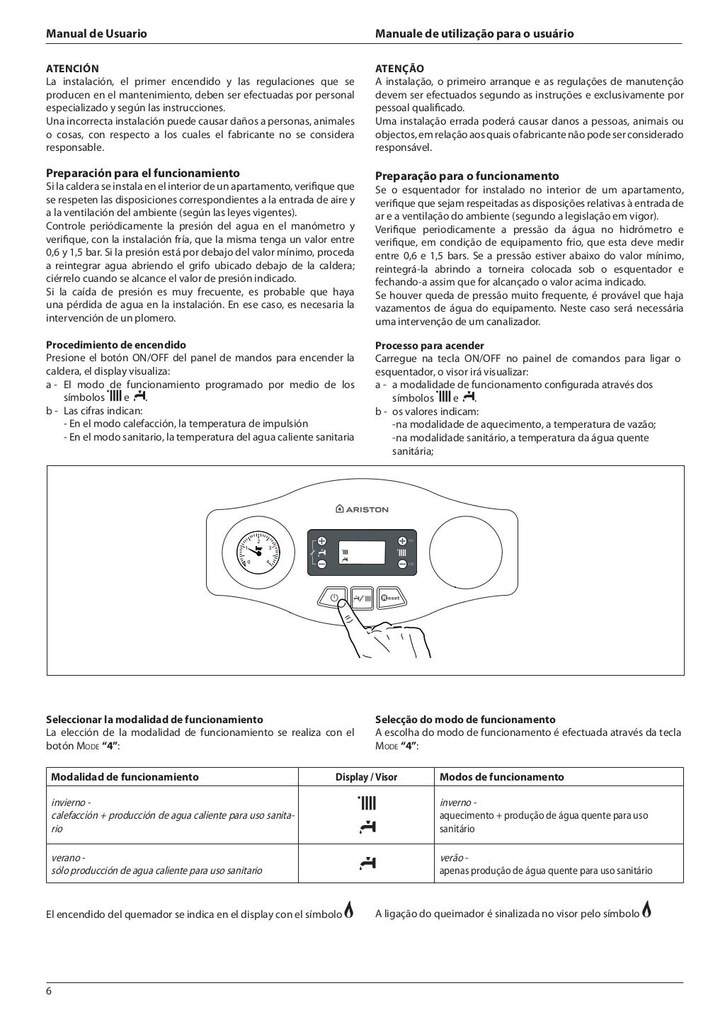 Manual Condensación Ariston Egis Premium 24 Ff Manual Condensación Ariston Egis Premium 24 Ff