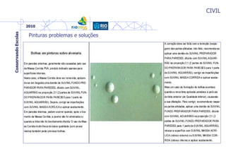 CIVIL
Pinturas problemas e soluções
 