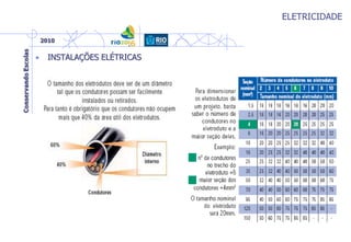 ELETRICIDADE
• INSTALAÇÕES ELÉTRICAS
 