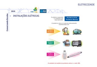 ELETRICIDADE
• INSTALAÇÕES ELÉTRICAS
 