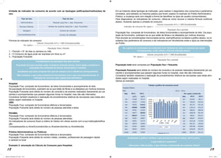 18 19
Unidade de indicador de consumo de acordo com as tipologias (edificações/instituições) de
uso:
Fórmula do indicador de consumo:
1 – Período = N° de dias ou semana ou mês
2 – O Consumo de água pode ser expresso em litros ou m³
3 – População Flutuante:
Hospital:
População Fixa: composto de funcionários, de leitos funcionantes e acompanhante do leito.
Da população de funcionário, subtraem-se os que estão de férias e os afastados por motivos diversos.
População Flutuante será obtida do número de consulta e de exames realizados diariamente por pa-
cientes e acompanhantes que passam algumas horas no hospital, mas não são internados.
Considerar também doadores e realização de procedimentos relativos às necropsias caso estas ativi-
dades sejam realizadas no hospital.
UBS:
População Fixa: composto de funcionários efetivos e tercerizados
População Flutuante será obtida do número de pessoas atendida e leitos
PS/AMA:
População Fixa: composto de funcionários efetivos e tercerizados
População Flutuante será obtida do número de pessoas atendidas
Os indicadores de consumo ficam a critério do Gestor em utilizar acordo com a sua instituição/edifica-
ção:
Litros/pessoa/dia ou litros/funcionário/dia ou litros/servidor/dia ou litros/leito/dia
Prédios Administrativos ou Públicos:
População Fixa: composto de funcionários efetivos e tercerizados
População Flutuante será obtida do número visitas, contatos, profissionais de passagem rápida
e variável no local
Exemplo 2: simulação do Cálculo do Consumo para Hospitais
Per capita =
Volume Consumido (m³) x 1.000 (Litros/pessoa/dia)
População Total x Período
Em se tratando desta tipologia de instituição, para realizar o diagnóstico dos consumos e parâmetros
correlatos, será adotado os mesmos passos que foram usados no exemplo do Prédio Administrativo
Público; a mudança será com relação a forma de identificar os tipos de usuário (consumidores).
Para diagnosticar os indicadores de consumo, utiliza-se como recurso a mesma fórmula conforme
abaixo, mudando apenas a unidade de consumo.
População fixa: composta de funcionários, de leitos funcionantes e acompanhante do leito. Da popu-
lação de funcionário, subtraem-se os que estão de férias e os afastados por motivos diversos.
Para elucidar as considerações mencionadas acima, exemplificamos na tabela e gráfico abaixo, os re-
sultados dos parâmetros de consumo e de indicadores em litro/leito/dia antes e após as intervenções
do PURA.
População total será composta por População fixa + flutuante.
População flutuante será obtida do número de consulta e de exames realizados diariamente por pa-
cientes e acompanhantes que passam algumas horas no hospital, mas não são internados.
Considerar também doadores e realização de procedimentos relativos às necropsias caso estas ativi-
dades sejam realizadas no hospital.
Vamos ao exemplo:
Indicador de consumo Per capita =
Volume consumido (m³) x 1.000 litros/leito/dia)
População fixa x período
Per capita =
Volume consumido (m³) x 1.000 litros/leito/dia)
População fixa x período
Se o gestor ou controlador da instituição tiver interesse de saber o consumo per capita
litro/pessoa/dia, então utilizar a fórmula indicada abaixo:
Considerações da população fixa para escolas.
População fixa para escolas, pode considerar somente alunos. Outra opção considerar a
população fixa composta de alunos, funcionários e eventos;
ressaltando que para comparar tem que ser sempre com a referência correspondente.
Não comparar o que soma professores funcionários com o que usa somente alunos. O
indicador de consumo (per capita) será litros/aluno
2012 - 2013
2012
2012
2013
2013
2013
2012
Analisando o gráfico: verificar o que ocorreu no mês de março, abril e junho,
o que motivou o aumento?
- Idem para o mês de julho, o que motivou a diminuição do consumo, férias?
Manual_Controlador_2017.indd 18-19 3/11/17 15:03
 