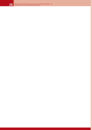 Manual de Controle das Doenças Sexualmente Transmissíveis – DST
Ministério da Saúde - SVS - Programa Nacional de DST/ Aids28
 