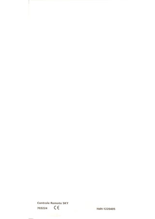 Manual controle remoto universal sky