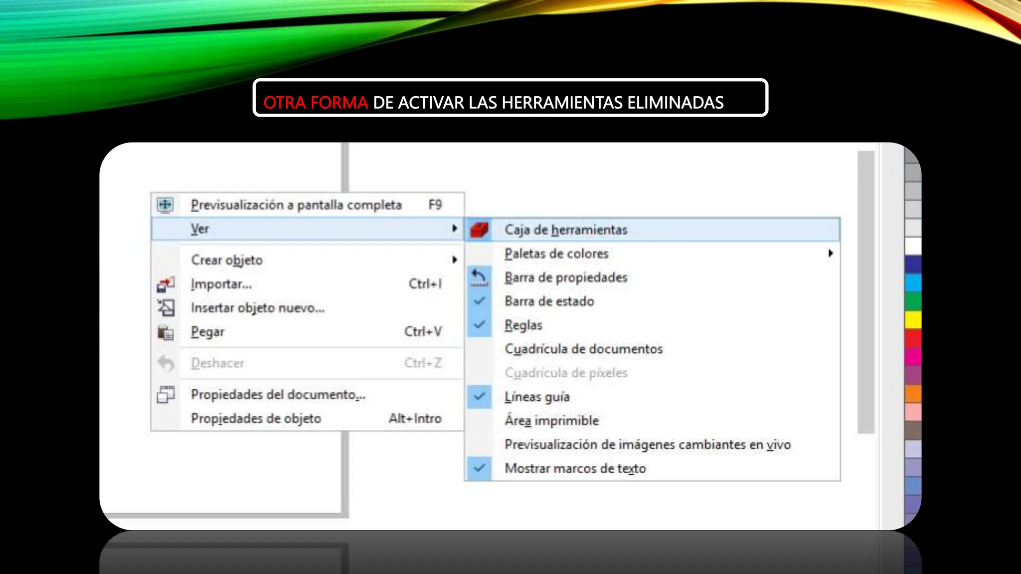 OTRA FORMA DE ACTIVAR LAS HERRAMIENTAS ELIMINADAS
 