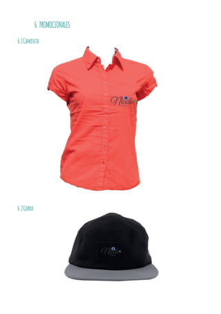 6.1Camiseta
6.PROMOCIONALES
6.2Gorra
 