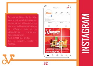 Es una similación de un post
para la red social de Instagram,
la cual es muy utilizada hoy en
día, y sus publicaciones tratarán
de enfocarse más en la
utilización de y artes que
llamen la atención.
Post de 1200 px x 1200px.
Con su respetivo header y
hashtag.
INSTAGRAM
Posts
55
Followers
152
Following
37
Following Message
VARIASIEC
Serviciodeliveryenbicicleta
www.variasiec.com
Username 1
ARIASIARIASI
IMAGINATE TU SUPERMERCADO EN 35 MINUTOS.
TUS MEDICINAS EN 15 MINUTOS.Y TU RESTAURANTE
FAVORITO EN 25 MINUTOS.
Más Rápido, Imposible
ARIASIARIASI
ARIASIARIASI
82
 